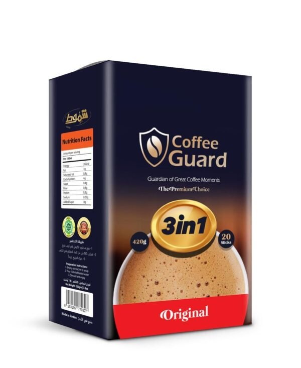 COFFEE GUARD 3 IN 1 ( BOX 20 STICKS × 450 g.)

قهوة ٣ في ١ شموط