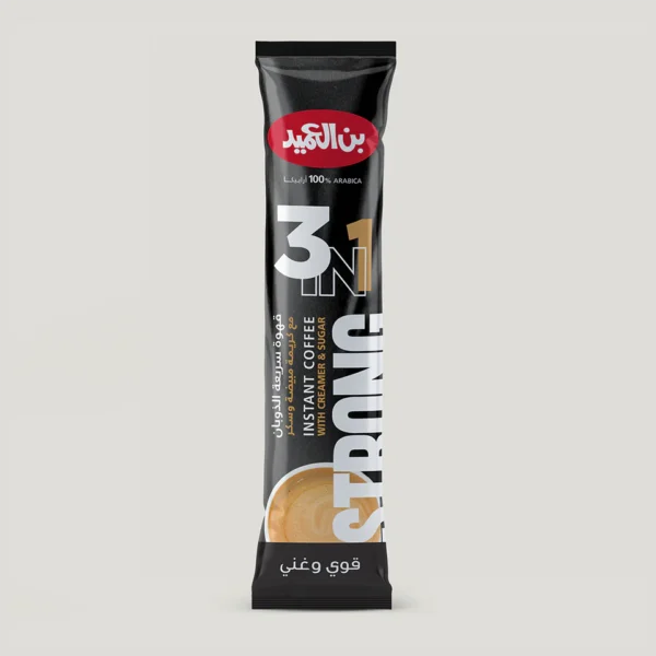 AL AMEED 3 IN 1 STRONG INSTANT COFFEE (30 SACHET)

 قهوة سريعة الذوبان  مع كريمة مبيضة و سكر - Image 3