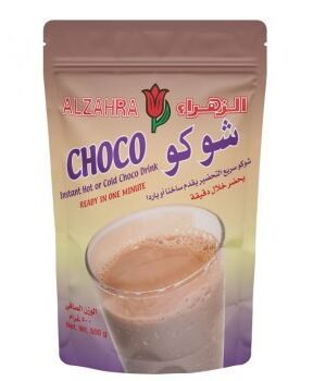 AL ZAHRA CHOCO (Instant Hot or Cold Choco Drink) ● 500 grams 

شوكو سريع التحضير