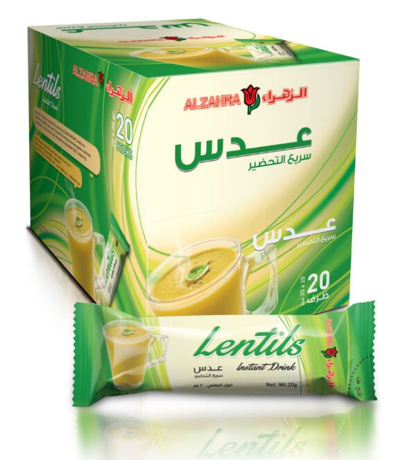 AL ZAHRA Lentils Instant Drink Sticks● 20g 

  عدس سريع التحضير اصابع