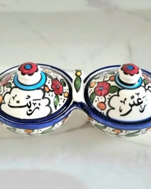 Handmade Ceramic (Zait w Zaater ) Basket  اطباق تقديم سيراميك( زيت و زعتر )
