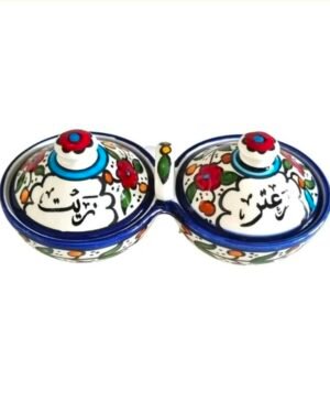 Handmade Ceramic (Zait w Zaater ) Basket  اطباق تقديم سيراميك( زيت و زعتر )