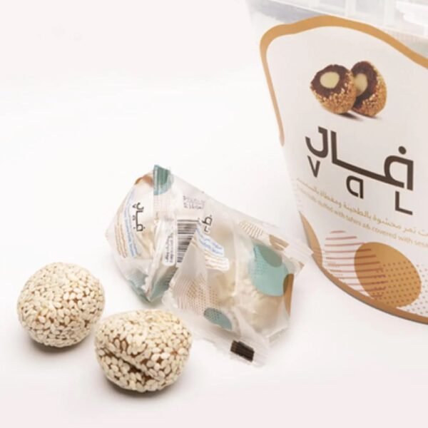 V A L: Date balls stuffed with tahini 
 فال: كرات تمر محشوة بالطحينة - Image 2