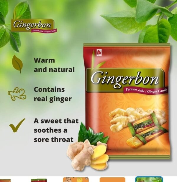 Gingerbon Ginger Sweets Chews Permen Jahe Original 125g - Image 3