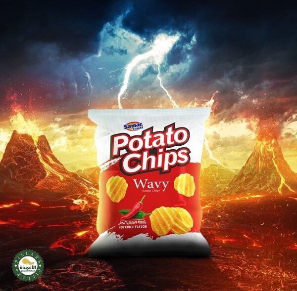 Potato Chips Chili Flavour ●40 G
شيبس بطاطا بطعم الفلفل الحار