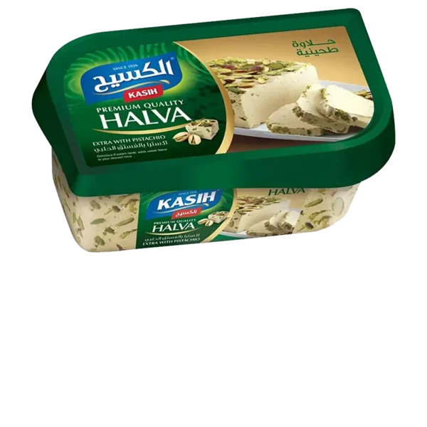 Kasih Halva Extra with pistachio● 450 G. حلاوة طحينية الكسيح بالفستق الحلبي - Image 2