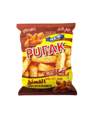 PUFAK Halawani Chips With Peanuts 18gr  بفاك شيبس الذرة بطعم الفستق