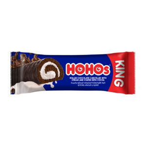 HOHOS Box 24 Pieces كيك الشوكالاته الملفوف المحشو بكريمة الفانيلا و المغطى بالكاكاو