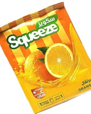 Squeeze Instant Drink Orange + Vitamin C ● 300 grams 
سكويز شراب سريع التحضير بطعم البرتقال