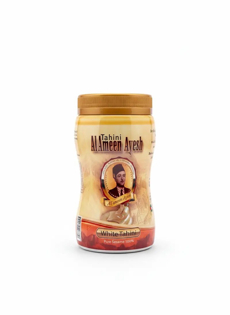 Tahini Al Ameen Ayesh (White Tahini) ●460 grams
طحينة الأمين عايش (طحينة بيضاء)