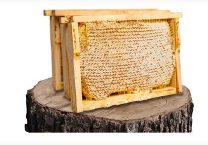 Flower Honey Comb With Wooden Frame ● 500 grams عسل نحل بالشمع