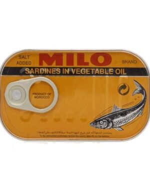 MILO Sardines in Vegetable Oil●125 grams 
ميلو سردين مطبوخ بالزيت النباتي